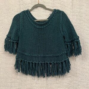 Free people On The Fringe cropped sweater